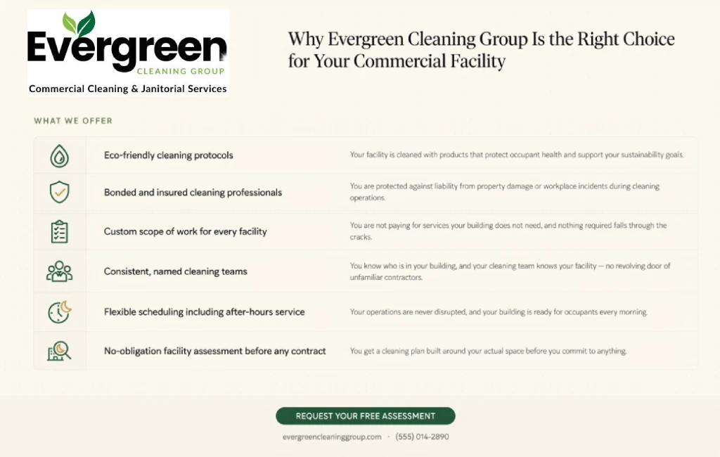 Why Evergreen Cleaning Group Is the Right Choice for Your Commercial Facility
